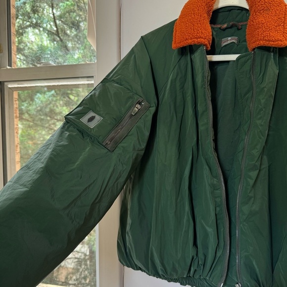 NWT Free People FP Movement Outpost Bomber Jacket Puffer Coat Green - Picture 5 of 10